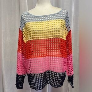 Colorful Crochet Sweater